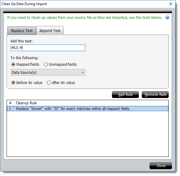 append text to field append text to field