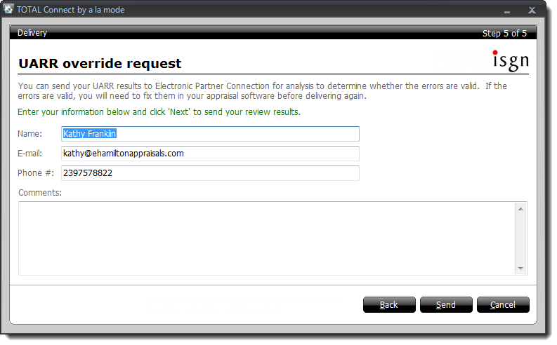 Enter Contact Information