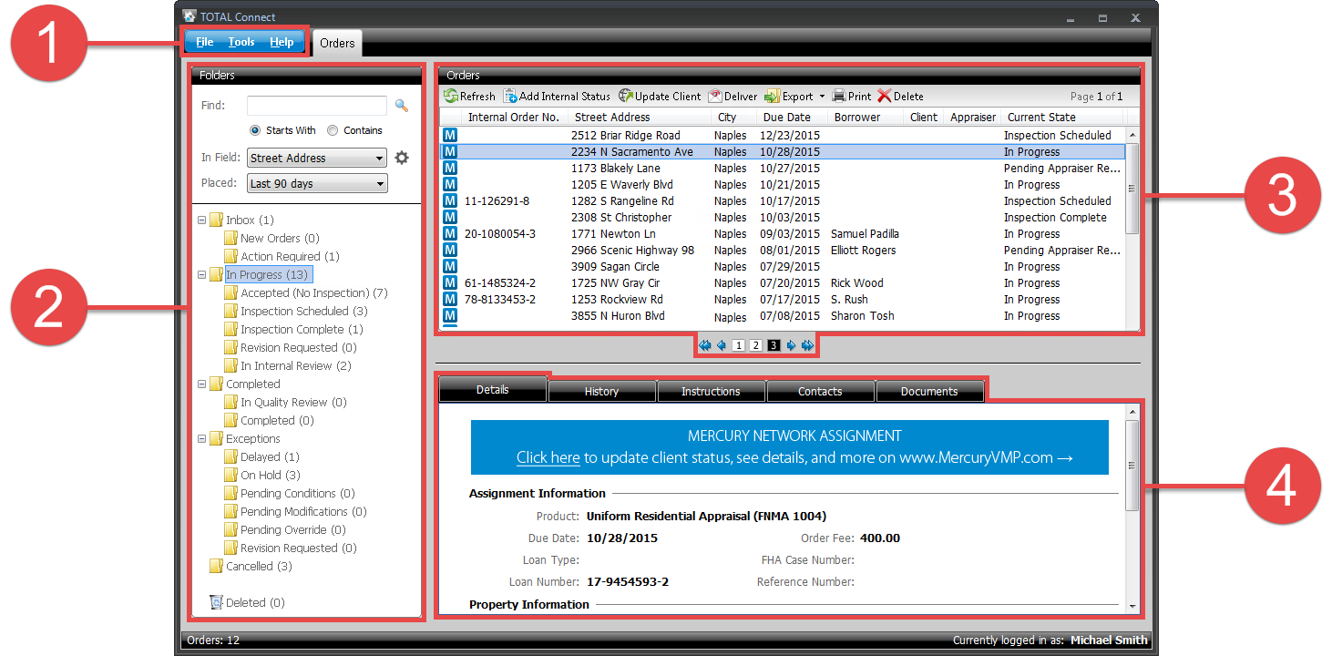 TOTAL Connect's Layout