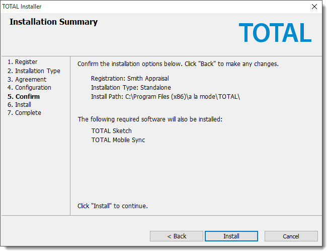 Installation Summary