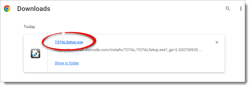 Double-click the setup file